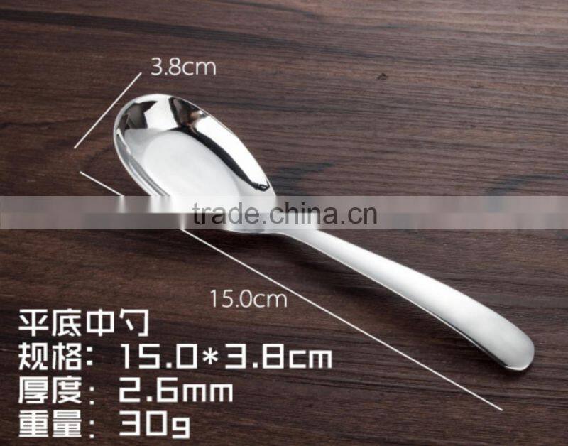 Soup spoon stainless steel 410 of mirror polish and gold color