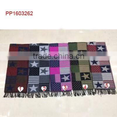 2016 stripe diamond printed cashmere pashmina scarf