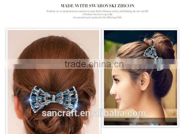 Women gifts shinning Austrian zircons magic hair clip