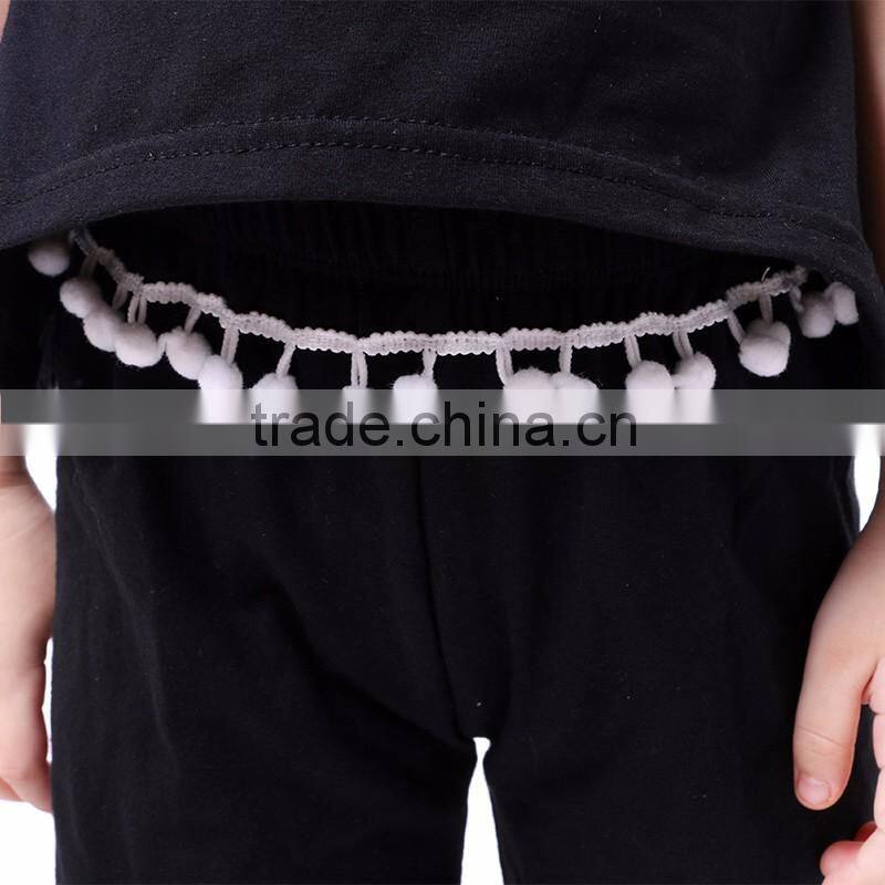 Wholesale New toddler black matching clothes set summer childrens outfit holiday girl clothing baby girl halter top designer