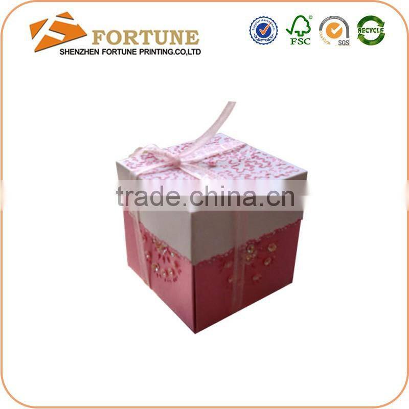 Custom printed flat pack cardboard paper folding candy box