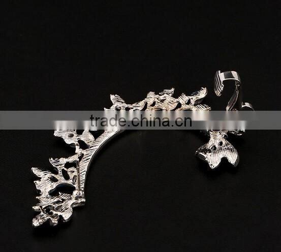 >> SW16420 new arrival Fashionable crystal leaf cuff earrings/