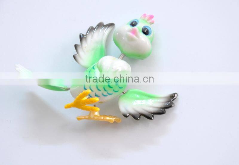 4 inch Plastic Art Customized Animal Handmade Cartoon Bird Fridge Magnets For Home Decoration