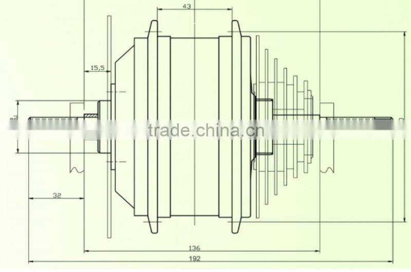 250W electric bicycle conversion kit with tube battery