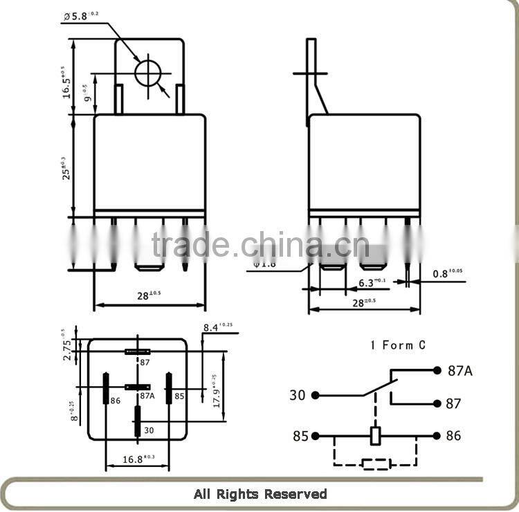 High quality JD2912 relay, 24v 40a auto relay