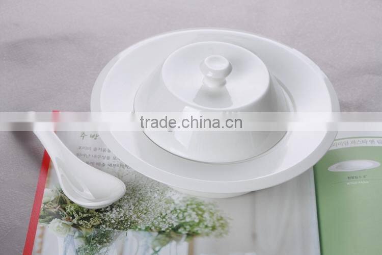 round white fine China ceramic soup tureen