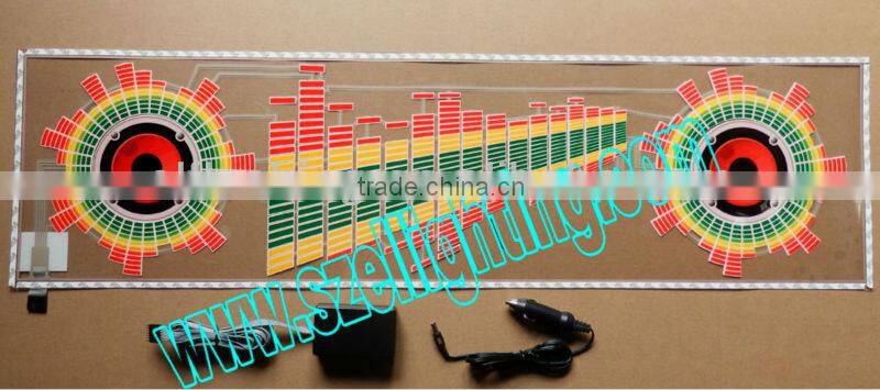 customized logo printed el car sticker,equalizer el car sticker