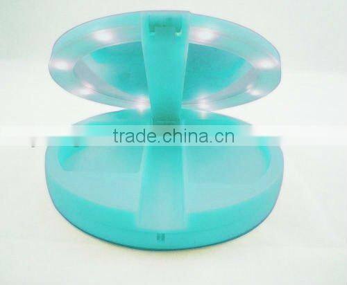 folable table mirror with LED light/table stand mirror/plastic folding table mirror