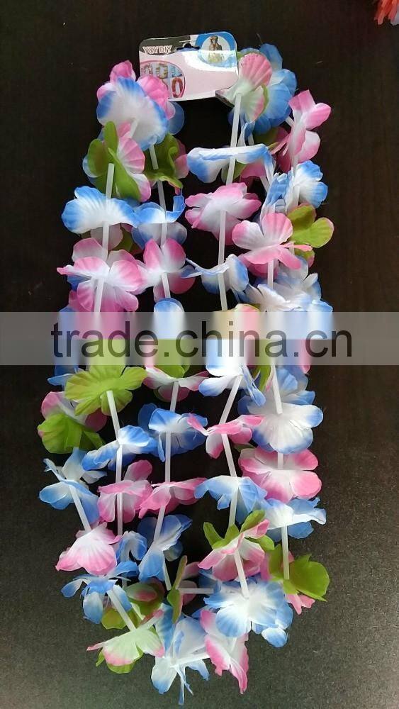 Hawaiian Leis Fashion Patry Supplier Flower Garland Hawaiian Luau Party Decoration Favor Seaside Birthday