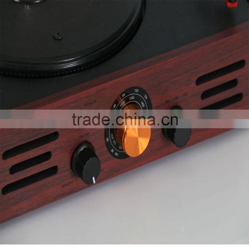 Best Retro wood Vintage Turntable Antique Record Player for LP player