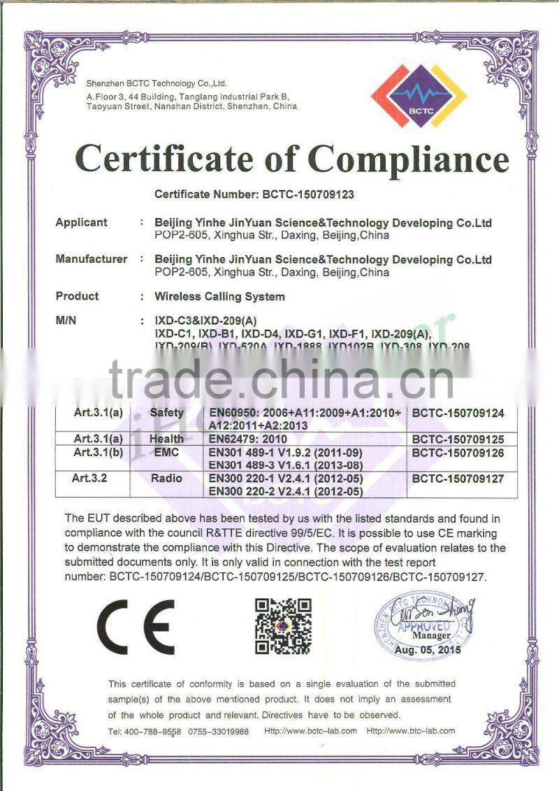 Dining Hall ordering system waiter call vibrator table button system