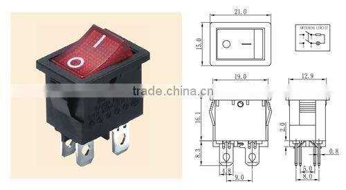 Single Pole rocker switch 4 pin on-off