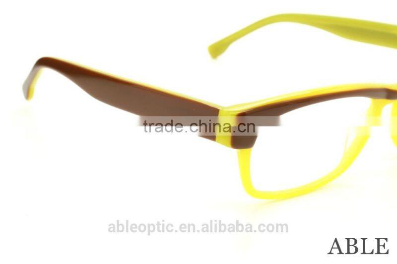 HOTSELLING milky color fashion students acetate hand made spectacles optical frames eyewear eyeglasses