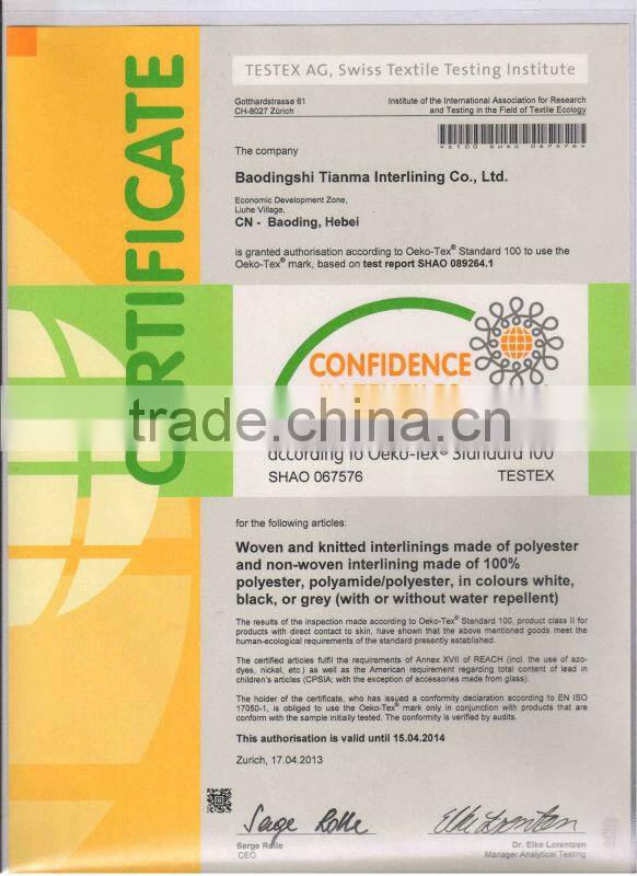 hair wool canvas interlining manufacturer for front of suit and overcoat K939