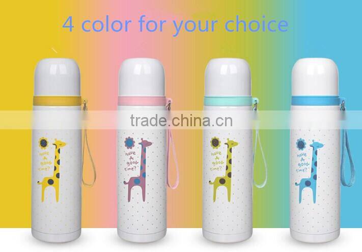 wholesales lovely cartoon 500ML vacuum flask China vacuum insulated stainless steel water bottle