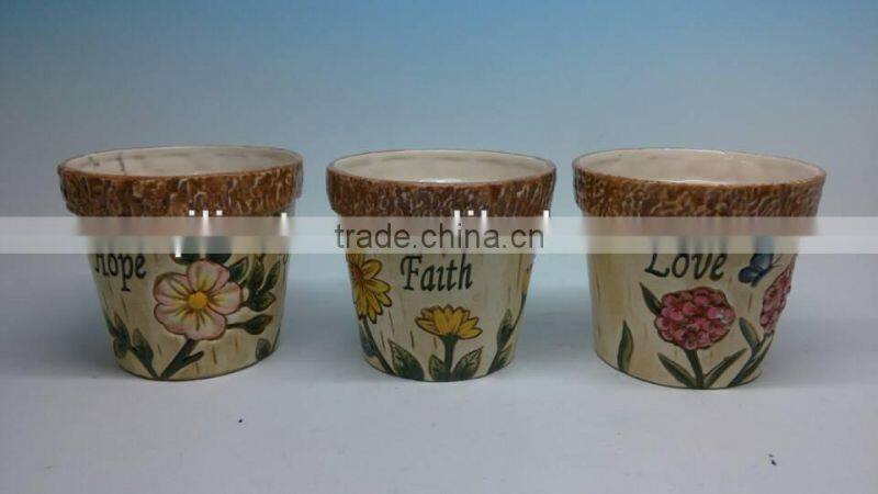 indoor pot ceramic glazed pottery planter planters