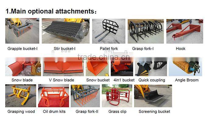 2015 hot selling hydrostatic mini front loader with CE