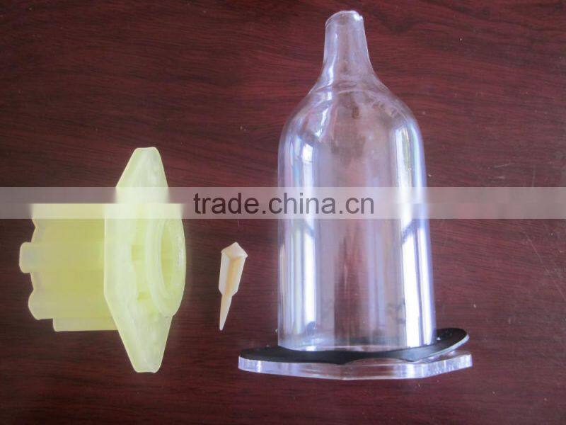 good quality, plastic catchment oil cup used on fuel injection pump test bench