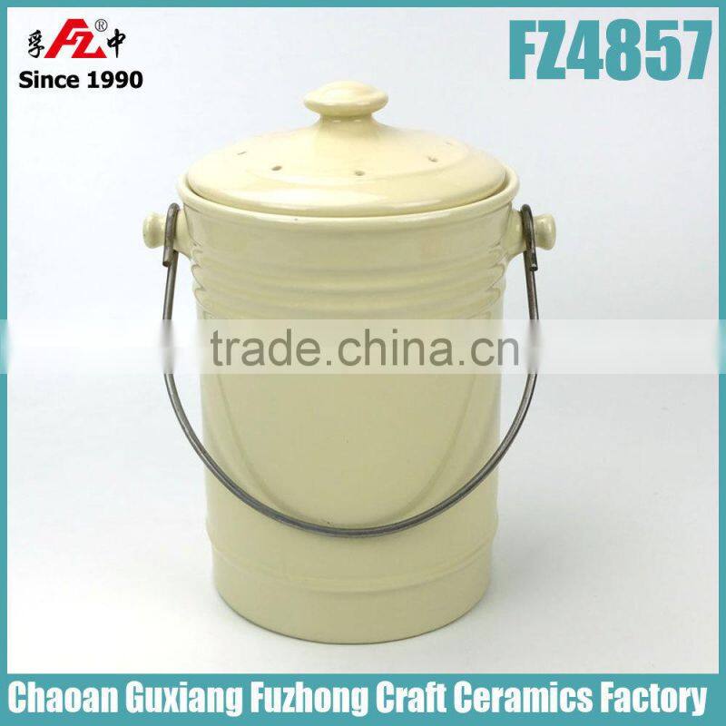 Stoneware Compost Pail,Ceramic compost crock