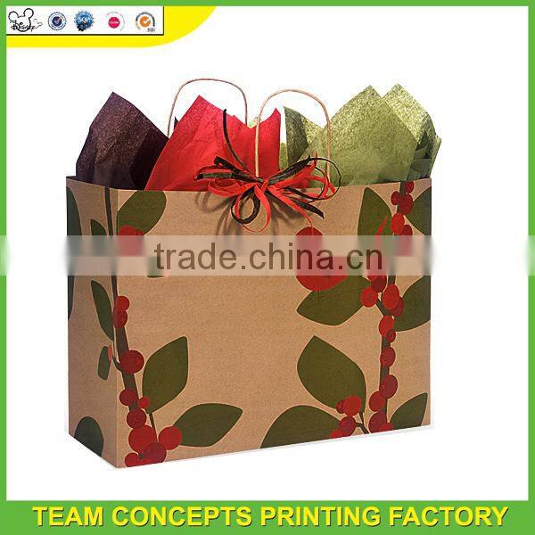 Latest design kraft brown paper bag with handle