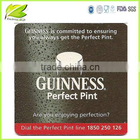 1.0mm thickness Absorbent paper coasters, disposable drink coasters