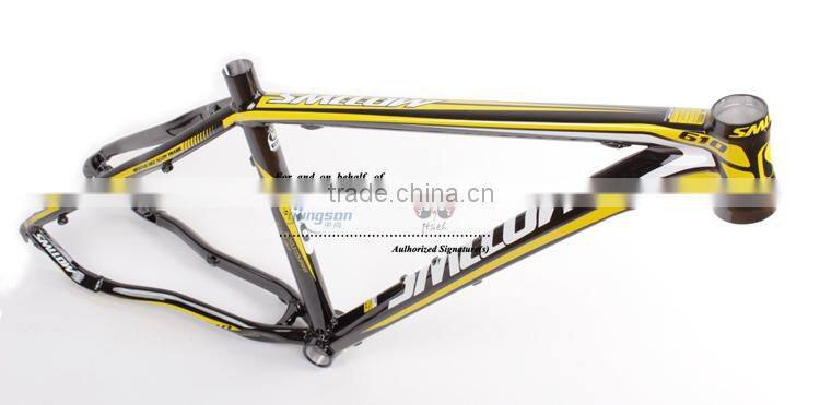 26er*16/17 inch inner cable route aluminum bicycle frame with Hydro Forming System shaping technology