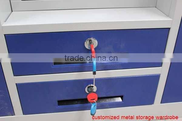 Luoyang high quality 3 door practical bedroom designer almirah wardrobe with mirro