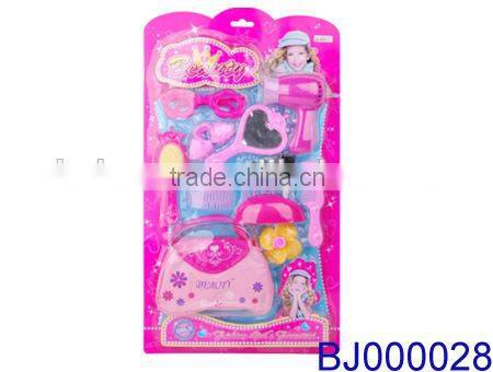 New arrival fancy toy for girls plastic electric hair dryer and led hair straightener toy set