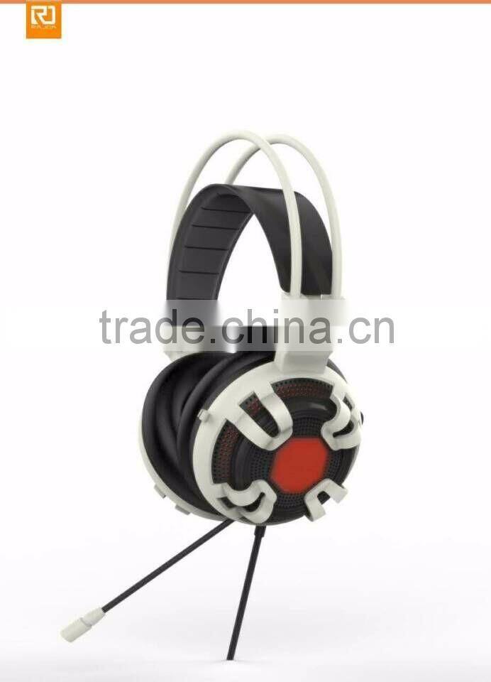 adjustable Handsfree Stereo Gaming earphone with microphone with vibration speaker