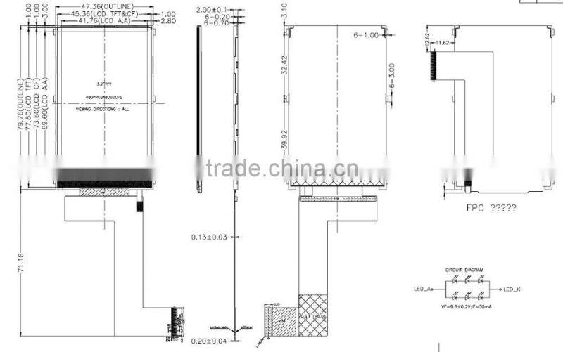 hdmi small lcd monitor 3.5 inch tft 320X240