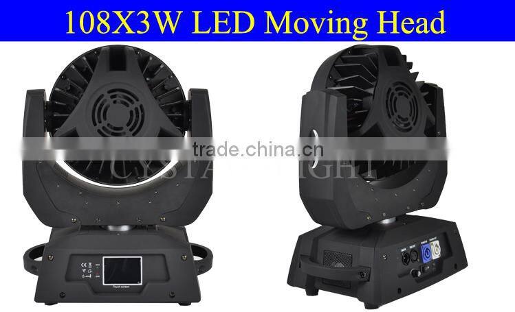 108X3W RGBW Zoom Moving Head Beam