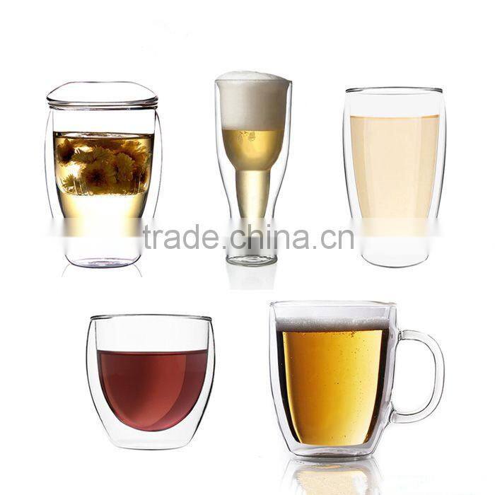 heat-resistant double wall glass cup