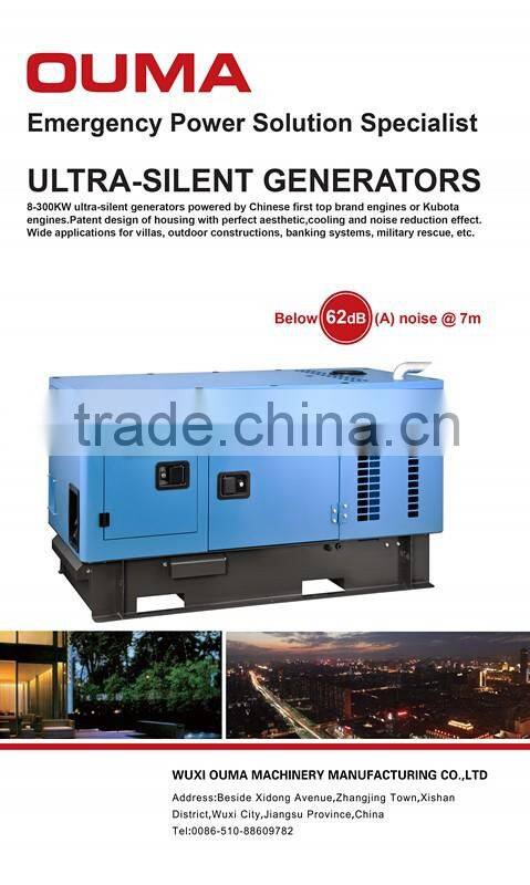 12KW/15KVA three phase silent diesel generator
