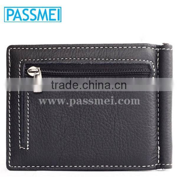 RFID Blocking Genuine Leather Money Clip