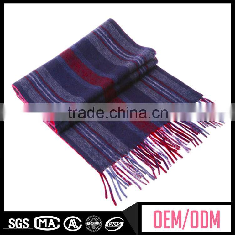 Cheap luxury cashmere scarf, fine cashmere scarf, navy and red scarf