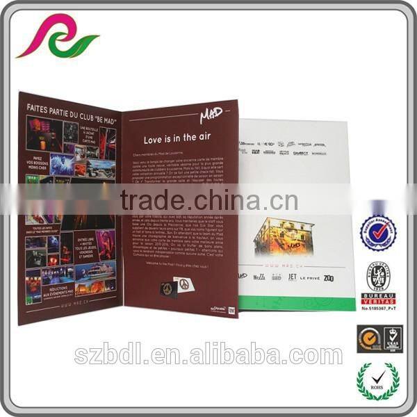 customized club party music card promotion, invitation party music card folded