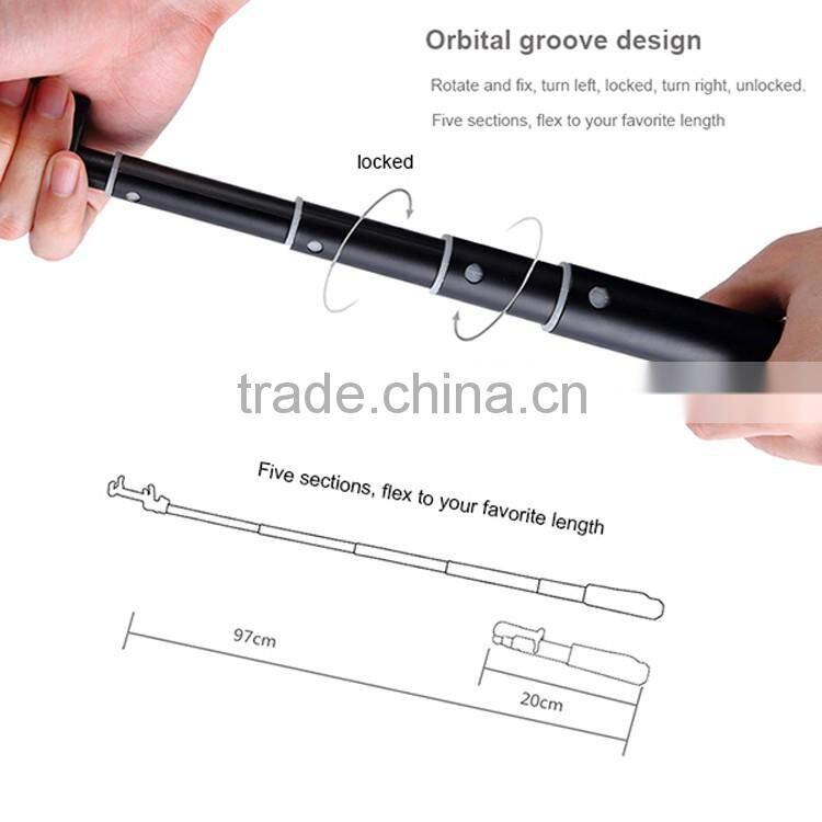 flexible selfie stick wired monopod Aluminum Alloy Pocket Selfie Stick