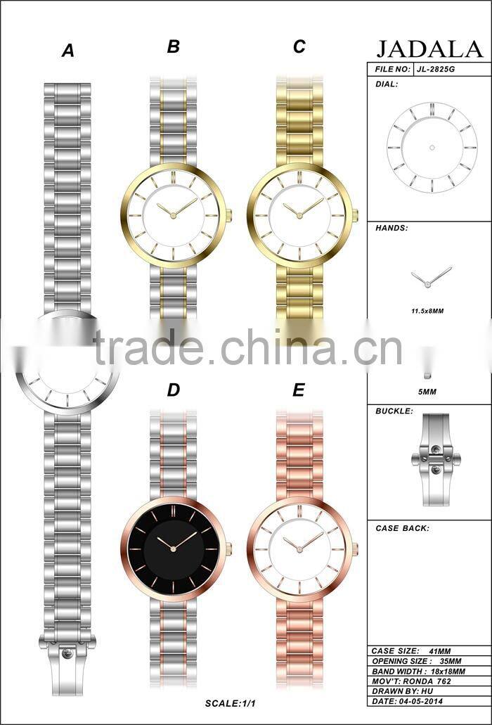 Good Feedback Customization 5Atm Water Resistant Japan Movement Watch Stainless Steel Back