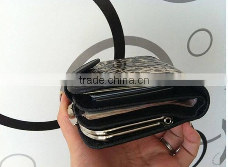 Famous designer clip money wallet with anmial pattern leather