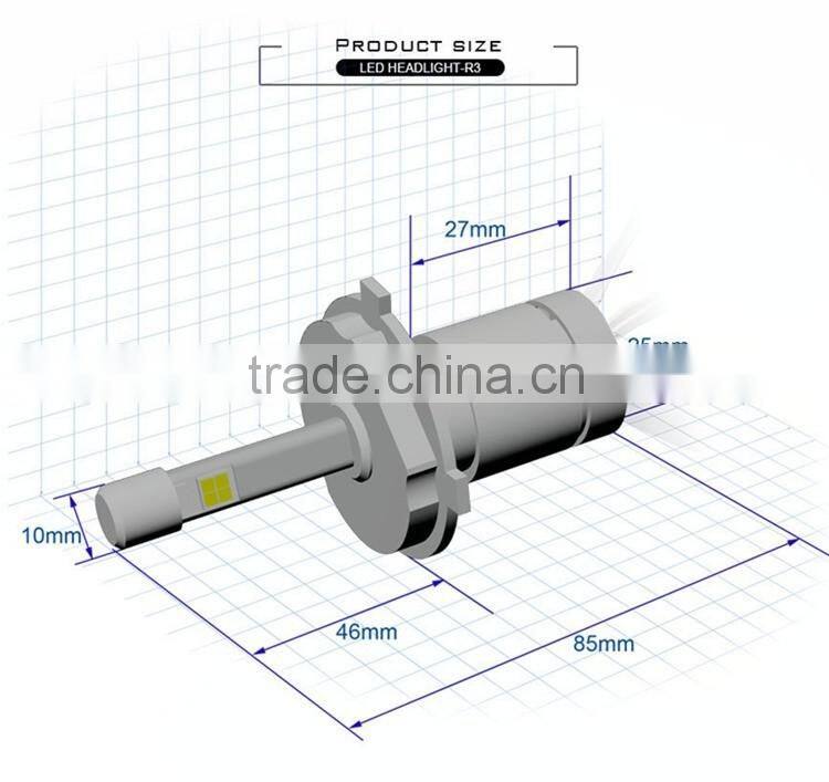 IP68 4800lm H4 H7 H11 H8 H9 H11 H13 9004 9005 9006 9007 40w Rockets3 led headlight