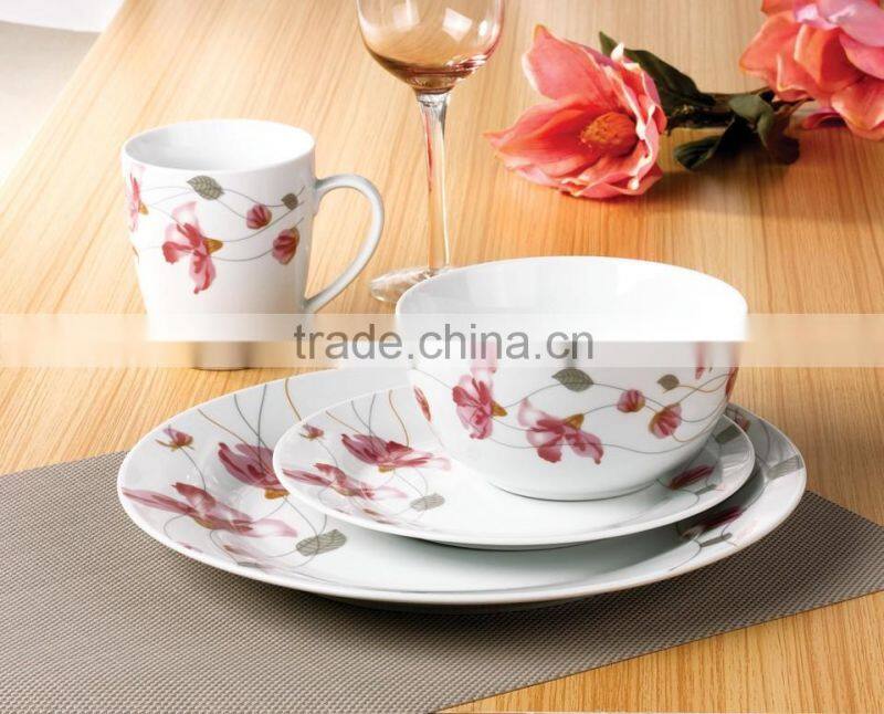 16pcs porcelain dinner set with nice flowers