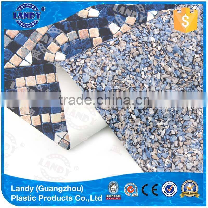 2016 printed various colors anti-aging pvc swimming pool liner