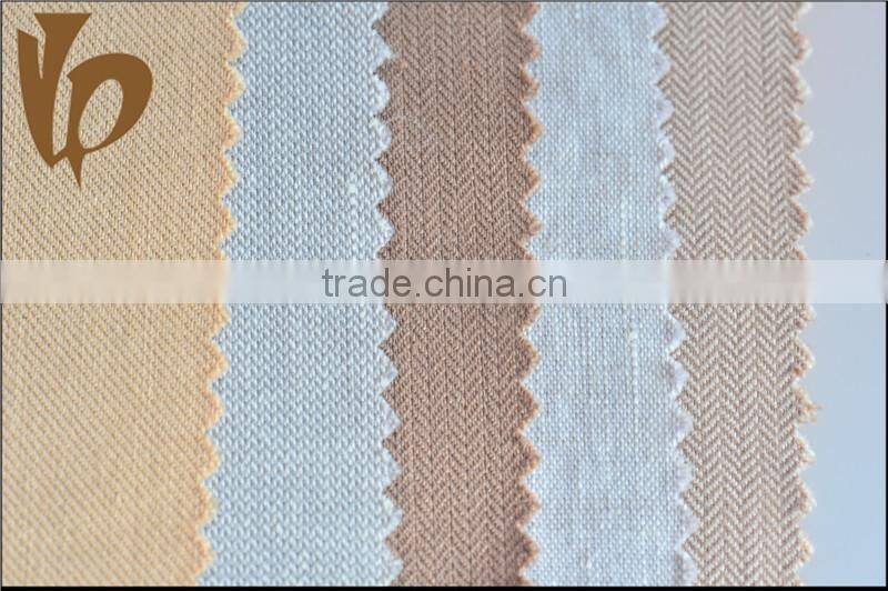 Special fabric yarn dyeing cotton linen polyester spandex fabric with different patters and style