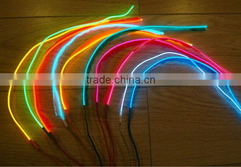 DC12V Sound-control Car seat lighting decoration"Polar light 2"2.2mm Green Single welt EL WIRE