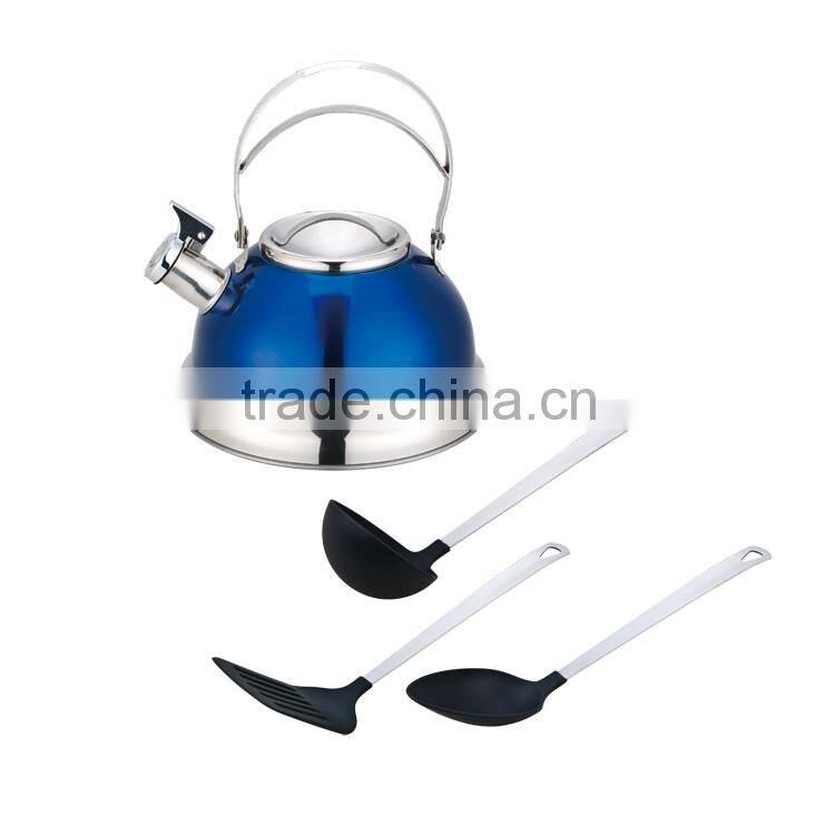 15PC Stainless Steel Caucepan Casserole Frypan Kettle and Nylon Tools Cookware Set