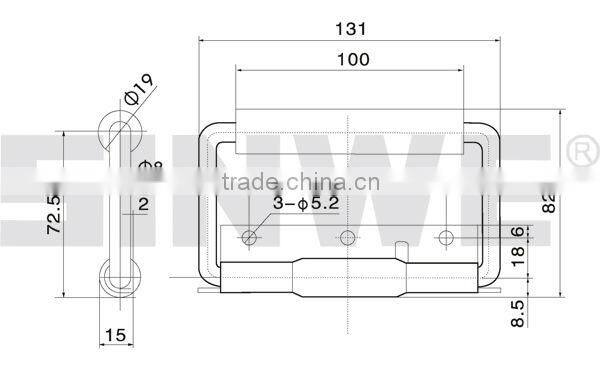 High quality stainless steel body with plastic handle for cabinet