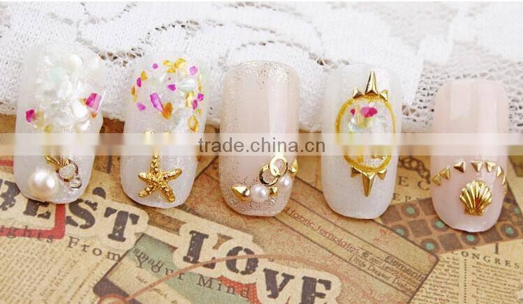 2016 Hotsale Loose Gold Silver Triangle Heart Star Metal Nail Art Rivet And Studs For Nails