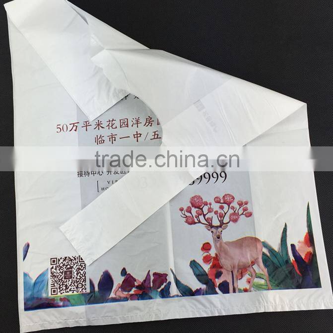 Recyclable patch handle HDPE plastic shopping carrier bags