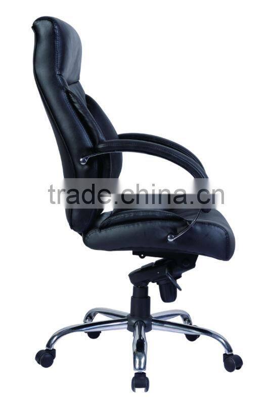 PU leather Chromed armrest and base Buffalo top leather Office Chair AGS-6017-1