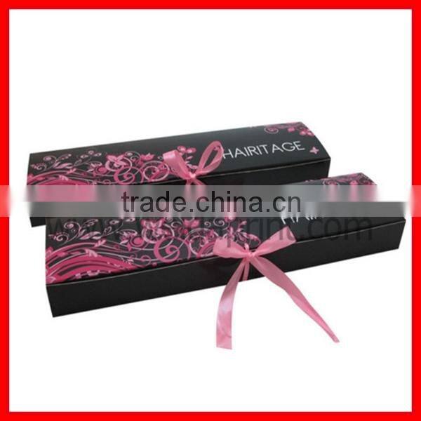 New Design Decorative Cardboard Hair Extension Packaging Boxes Wholesale